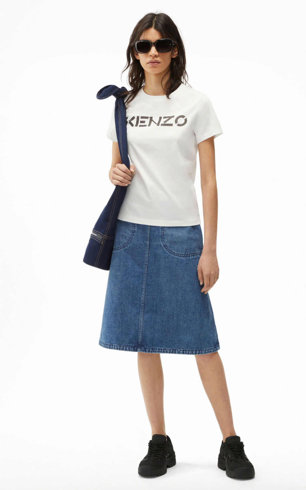 Kenzo Logo Tシャツ レディース 白 - VZDLMC412